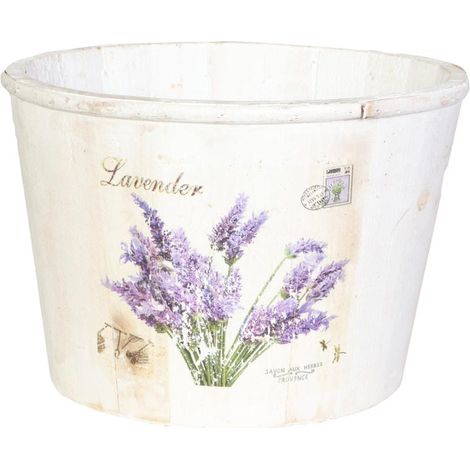 Copertura decorativa color lavanda - Secchio bianco (1/2)