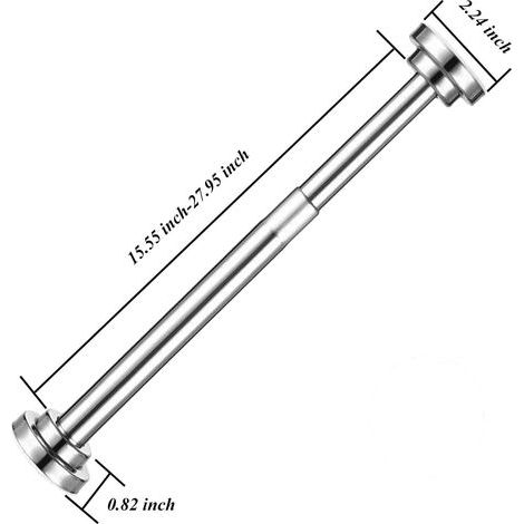 Barre de séchage du linge, tringle à rideaux à ressort extensible en acier inoxydable réglable de 40 à 70 cm, petite tringle à rideaux courte et extensible pour armoires, placards de fenêtre, meubles (1/5)