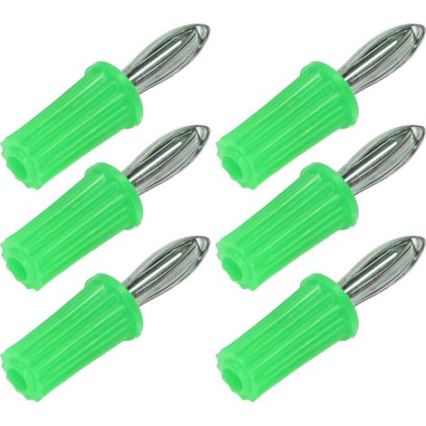 100 Stück Bananenstecker 4 mm, ABS, vernickeltes Messing, gute Leistung, elektrische Verbindungswerkzeuge, grün (1/5)