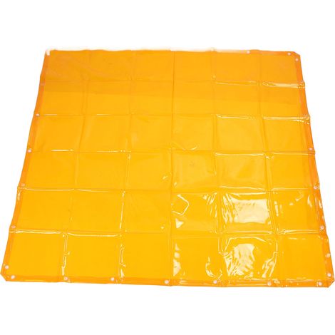 Rideau de soudage 1,74 x 1,74 m (5,7 x 5,7 pi) ignifugé, protection UV de grade 6, orange (1/5)
