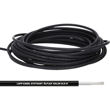 10 Meter Lapp 0023137 ÖLFLEX SOLAR XLS-R 1X4 WH/BK I Kabel für Solartechnik I Solarleitung für Außenbereich I UV-resistent I Halogenfrei I Robust I Wasserdicht I erdverlgebar