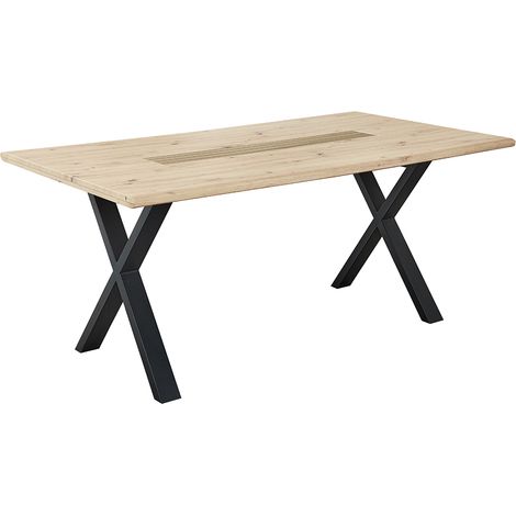 Esstisch mit X-Gestell, 180x100cm, Eiche, FALLON-55 (1/4)