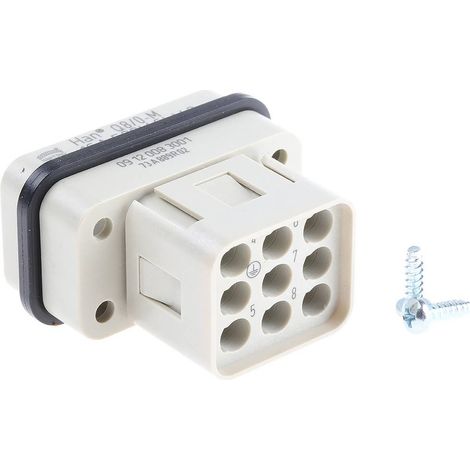 Harting 09 12 008 3001 Inserto maschio Han® Q 8 + PE A crimpare 1 pz. (1/3)