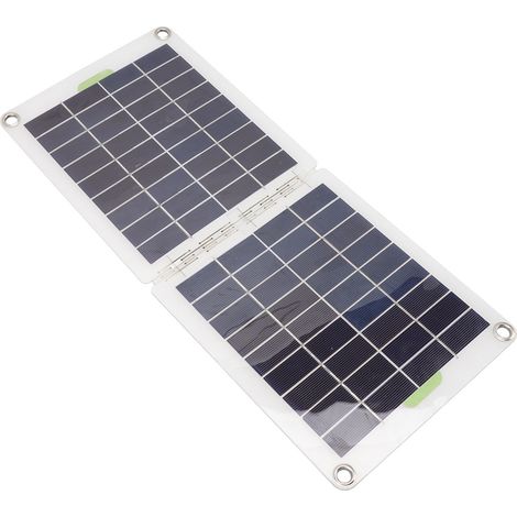 Panneau solaire pliable portable de 20 W, chargeur de batterie à cellules solaires en silicium polycristallin haute efficacité pour voiture, camping-car et bateau (1/5)