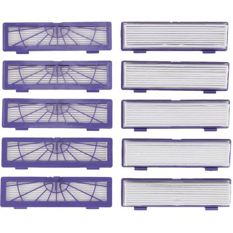 Lot de 10 filtres HEPA pour aspirateurs Neato Botvac série D/Connected D7 D80 D85 D3 D75 D5 70E 75 80 85 - Pièces détachées - Animaux/Allergies (1/5)