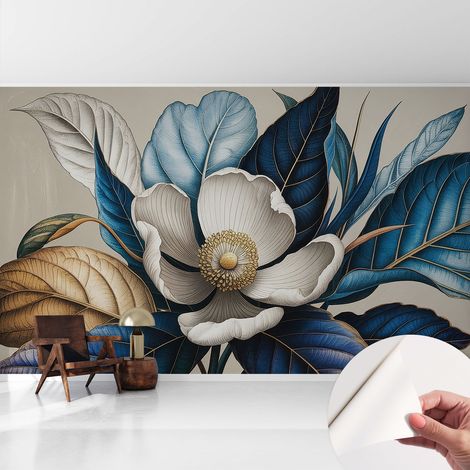 Carta da parati autoadesiva - fotomurale - decorazione parete - murale - adesivo da muro - Flora elegante 416x254 cm (1/5)