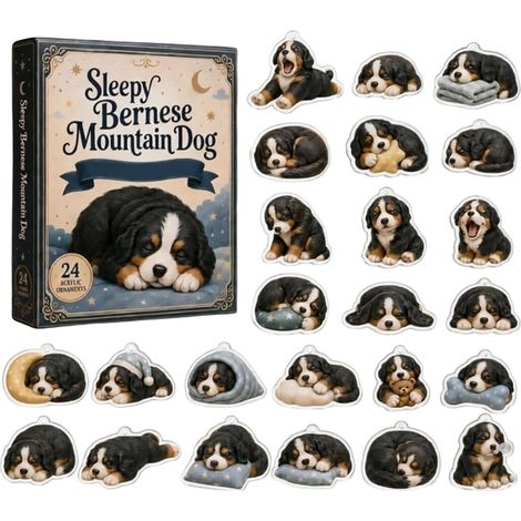 Calendario dell'Avvento 2D piatto con cani per il conto alla rovescia di Natale (1/5)