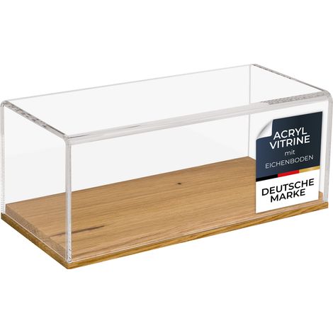 HMF 46872 Acryl Vitrine mit Holzsockel für Modellautos, 27 x 12 x 11 cm (1/5)