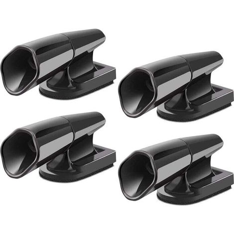 Lot de 4 sifflets anti-cerfs, alarmes pour la faune sauvage, sifflets ultrasoniques anti-cerfs, adaptés aux voitures, véhicules et motos, noirs, alarmes ultrasoniques anti-cerfs.