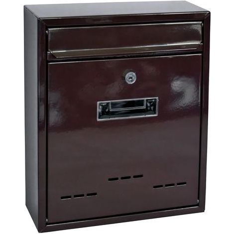 Briefkasten FLATBLOCK 260x90x310 mm, braun