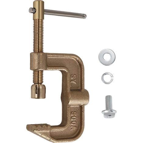 Pince de Masse de Soudage, Pince de Masse en Laiton de Type G Courant 500 A, Largeur de Mâchoire de 43 Mm pour Soudeurs Tig Mig (1/5)