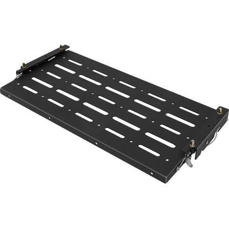 Table pliante, design portable, construction robuste, noir (1/2)