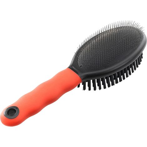 Ferplast GRO 5950 Cardatore con spazzola per cani e gatti dal pelo medio e lungo. Variante GRO 5950 - Misure: 23 x 6.7 x h 5.2 cm - (1/2)