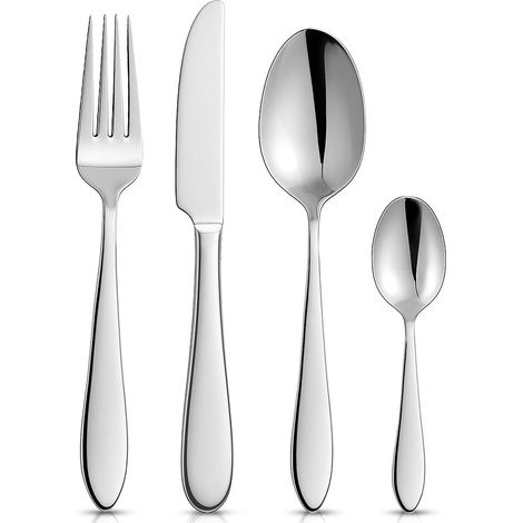Stainless Steel Cutlery Set for 6, 24 Pieces (1/5)
