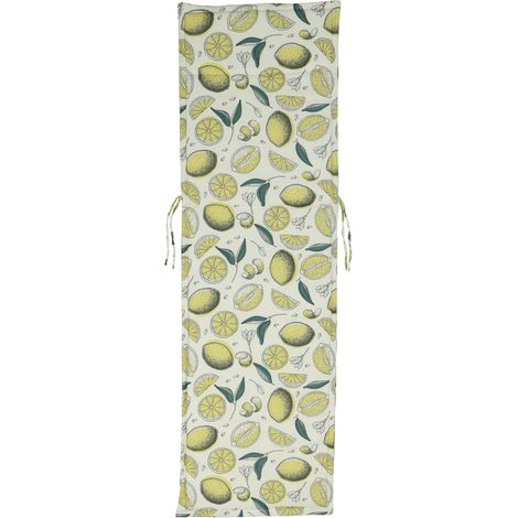 Coussin bain de soleil imprimé citrons (1/2)