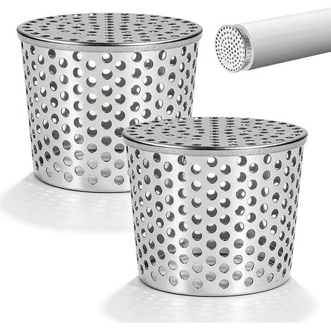 2 Pieces Gutter Toad, Stainless Steel Downpipe Protector, Cone Gutter with 5 mm Holes, Protects Against Leaves, Birds and Rodents (85-100mm) (1/5)