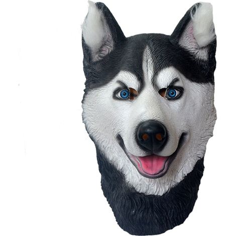 Halloween husky mask, dog head, husky animal headgear, Christmas latex animal mask, direct sales. (1/5)
