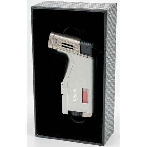 RONSON BREEZE GL120 GRIGIO accendino a 2 getti con perforatore (1/5)