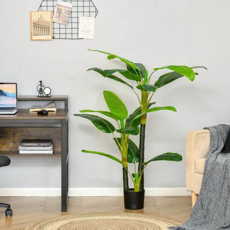 Banano artificiale decorativo 150 cm in vaso di plastica, interno/esterno DESVIAE (1/5)