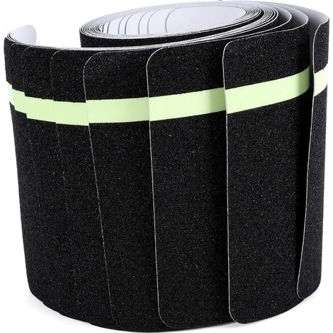 10 Pieces Non-Slip Stair Treads 6x24cm 60 Grit, Luminous (1/5)