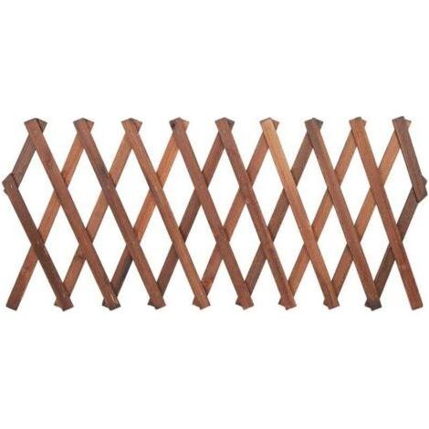 Focket Clôture en Treillis, étendue à 120 x 35cm, 155 x 30cm, 180 x 25cm, Mur en Treillis en Bois, Treillis Extensible en pin pour Plantes grimpantes, vignes et Fleurs pour la pièce A (1/4)