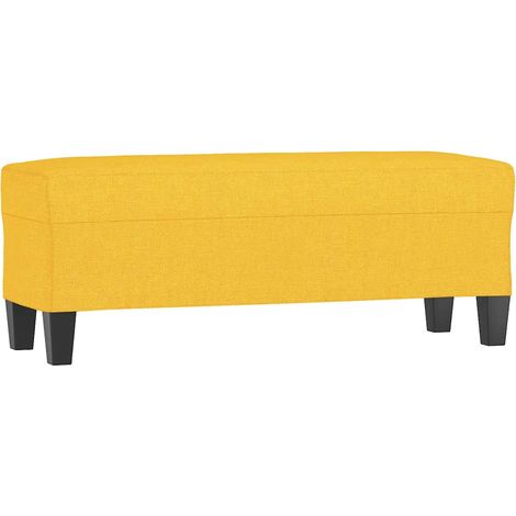 Banco de tela amarillo 100x35x41 cm vidaXL