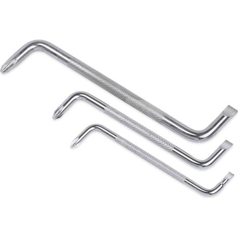 Tournevis Coudes Caractéristiques Jeu De 3 Tournevis : Plat 3 - Pz0 / Plat 4 - Pz1 / Plat 5 - Pz2 (1/3)