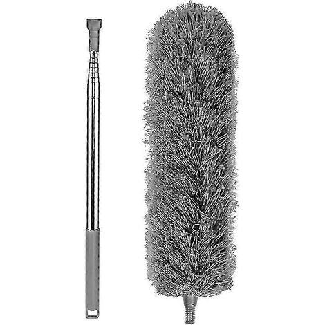 Outil de nettoyage de gouttières à angle réglable, longueur de perche télescopique de 45 cm à 220 cm, utilisé pour enlever les feuilles et les débris, gris. (1/5)