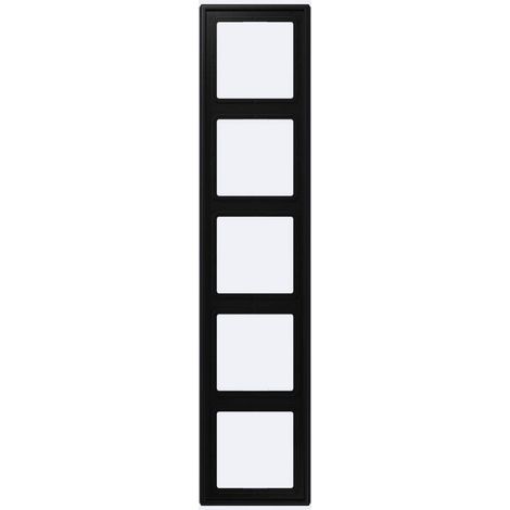 Jung Telaio 5 posti, LS 990, IP 44, Duroplast verniciato, nero grafite opaco, montaggio verticale e orizzontale LS 985 SWM (1/2)