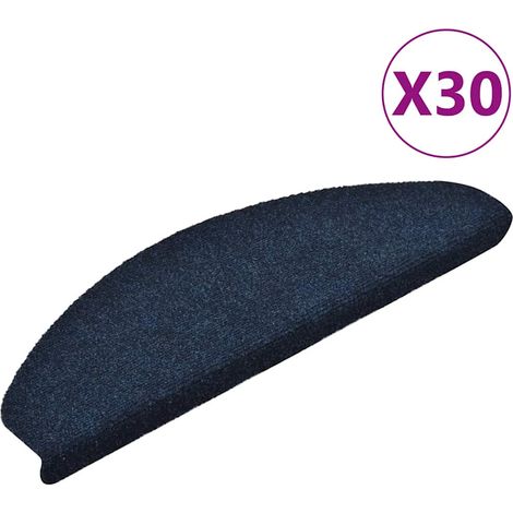 Stufenmatten Selbstklebend 30 Stk. 65x21x4 cm Marineblau Halbrund Groß