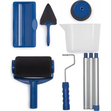Nahtloses Farbroller-Set Runner Pro zum Streichen von Wänden, Türen, Böden, Decken, Dächern oder anderen großen Flächen, keine Vorbereitung, kein Schmutz (6-teilig) (1/2)