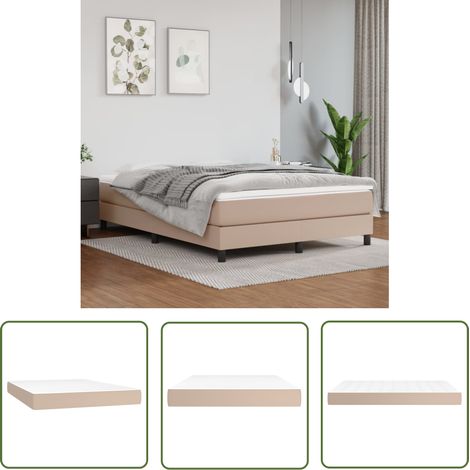 The Living Store Matelas de lit à ressorts ensachés Cappuccino 140x190x20 cm - Matelas - Matelas À Ressorts Ensachés - Matelas Capitonné - Sommier - Literie (1/5)