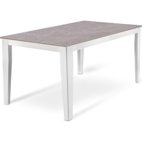 Tavolo allungabile antracite-bianco 90 cm x 156- 316 cm H. 76 cm (1/3)