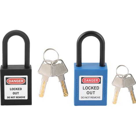 Ortviai Cadenas de Sécurité Nylon 38mm avec Clé Insolé et Anti-corrosion pour Lockout Tagout