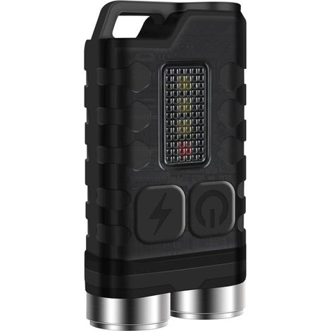 Mini Lampe Torche Rechargeable Led Lampe de Poche Puissante 900 Lumen avec Lumière Bleue UV Rouge - Magnétique Lampe Porte-Clés 10 modes, USB-C, IP65 Étanche (1/5)
