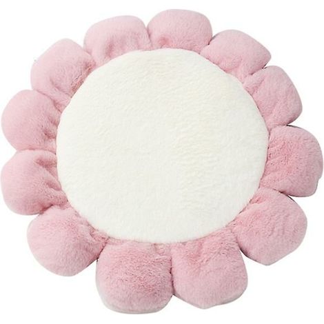 Pet Net Cushion Inner Nest Pad Simulation Flower Shape Mat Pet Warm Peluche Mat Pet House Supplies for Cat Dog (blanc) (1/3)