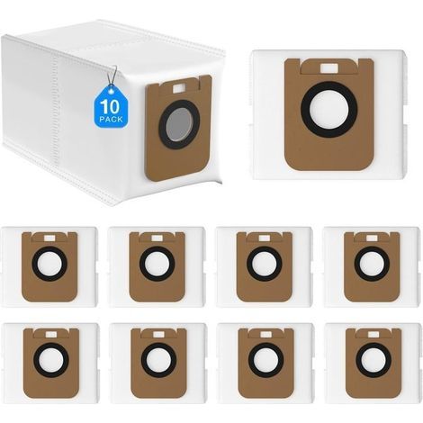 Lot de 10 sacs à poussière pour robot aspirateur Dreame D10 Plus / D10s Plus / Z10 Pro / L10 PLUS - Grande capacité de 2,5 l (1/5)