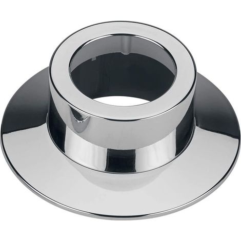 Couvercle de compteur d'eau chromé court sans couvercle aveugle compatible avec KOAX, Metrona 307/2, Techem Vario S, ABB, Pollumuk, Allmess, Deltamess, Minol MB3 (1/2)