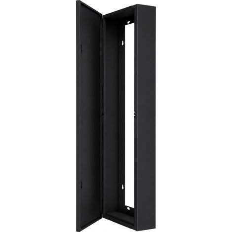 Atole – Coffret électrique nu 13 modules en acier noir – H. utile 1110 mm – Prédécoupes pour goulotte – Installation rapide et facile
