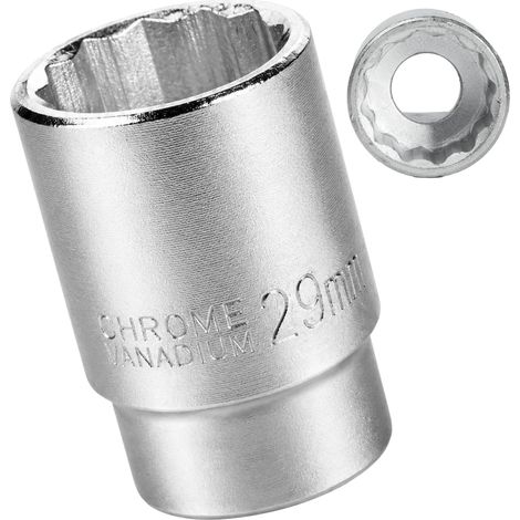 Douille 29mm 3/4" 12 pans, Douille pour clé 3/4 29mm pour clé CR-MO (1/5)