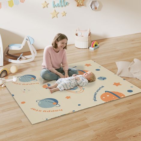 Multicoloured Baby Play Mat with Soft XPE Foam,Water-Resistant,Anti-Slip,Foldable Design,Safe for Infants Aged 0-6 Years (1/5)