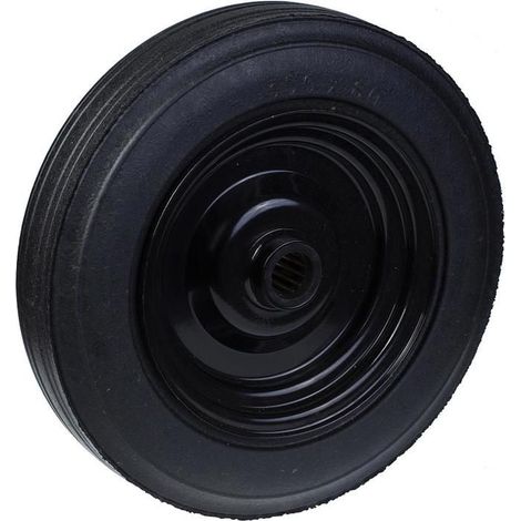 Ruota - 350mm 14" - Nera - Acciaio - Girevole - A piastra