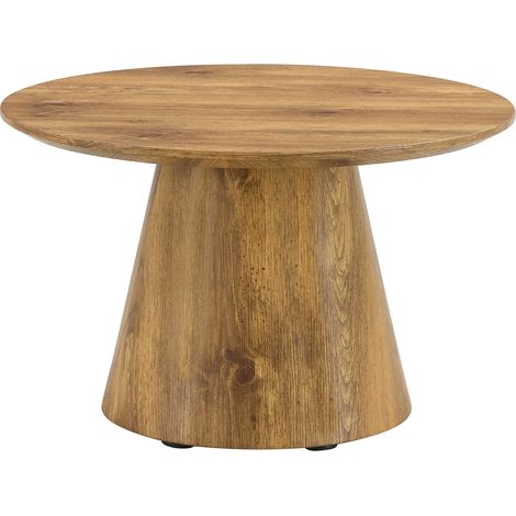 Tavolino rotondo da caffè effetto legno in MDF 60 x 35 cm (1/5)