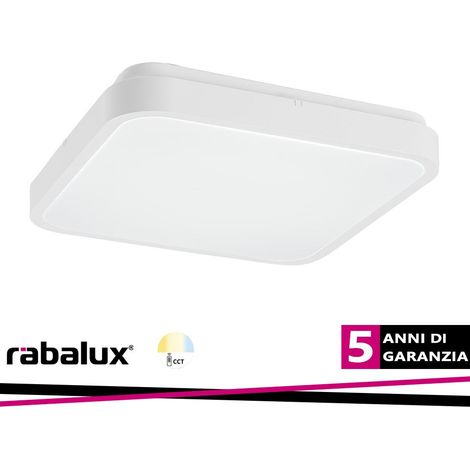 Plafoniera LED quadrata bianca 29cm IP44 24W Alenzo (1/3)