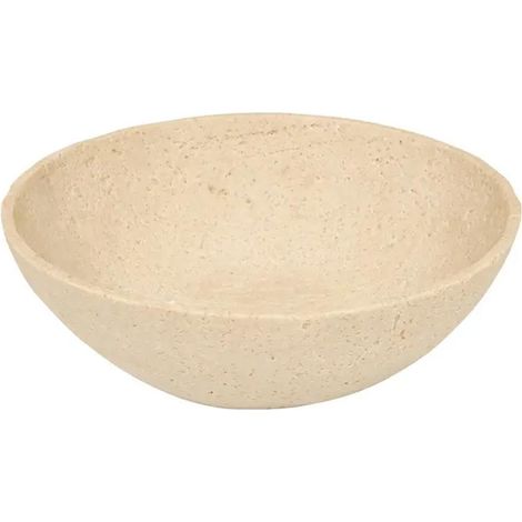 Coupe Vide-Poches Effet Travertin "Travi 24cm Beige (1/3)