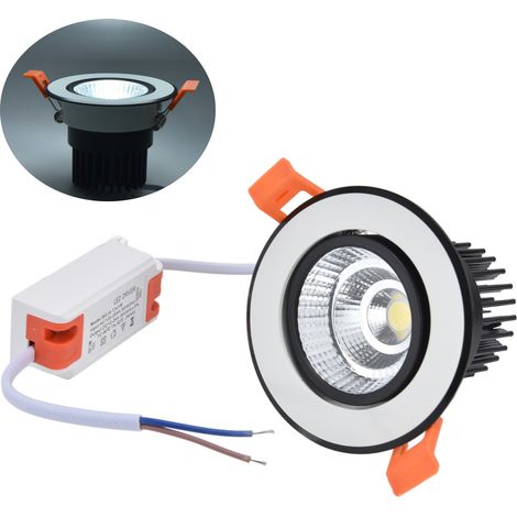 Projecteur encastré LED COB 7W 6000K 100-264V, spot orientable 3,3 pouces pour plafond chambre (1/5)