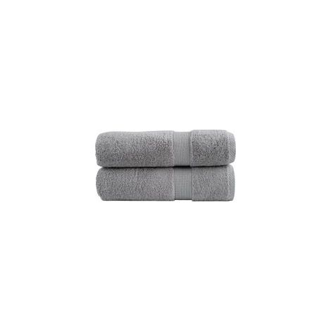 Asciugamani da bagno premium SOLUND, set da 2, grigi, 100 x 150 cm, 600 g/m² - Crezuo (1/4)