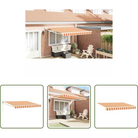 Sonnenschutz -  Markise Gelb und Orange 350 x 250 x 165 cm Polyester (1/5)