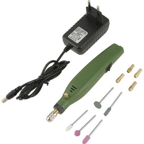 Ortviai Mini perceuse rotative HJ-201 12 W pour gravure, polissage et meulage – 220 V, prise UE (1/5)