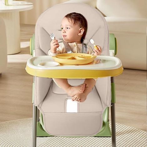Cojín para trona，tronas de piel sintética，apto para tronas tapizadas de marcas como Peg Perego，Baoneo y Siesta Zero3-Gris claro (1/5)